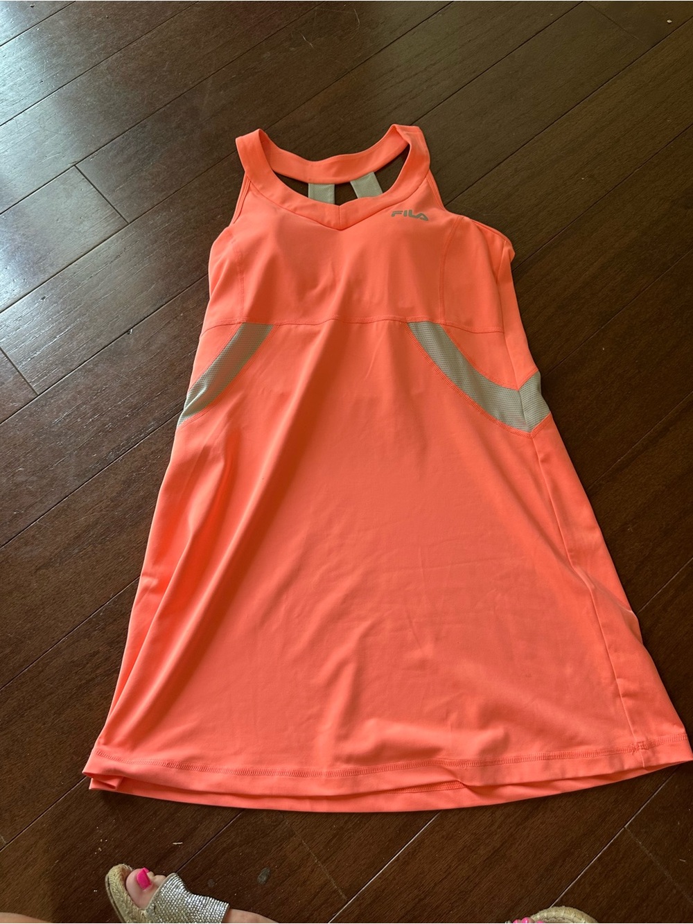 FILA Coral and White Sport Tank Dress